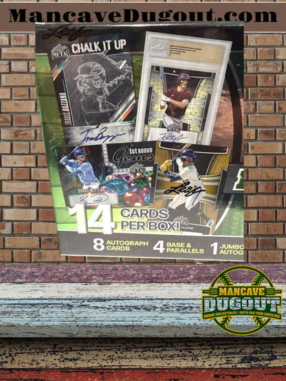 2025 Leaf Metal Baseball – Factory Sealed Jumbo Box - 9 Autographs Per Box