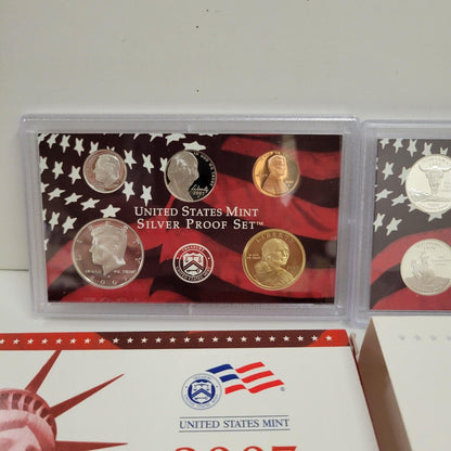 2007 S United States Mint Silver Proof Set 14 Coin Set with Box & COA