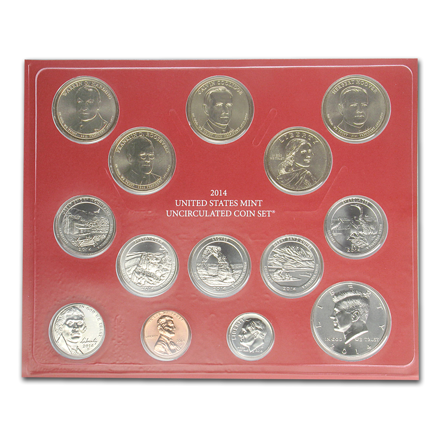 2014 US Uncirculated Mint Set Philadelphia and Denver Mint 28 coins