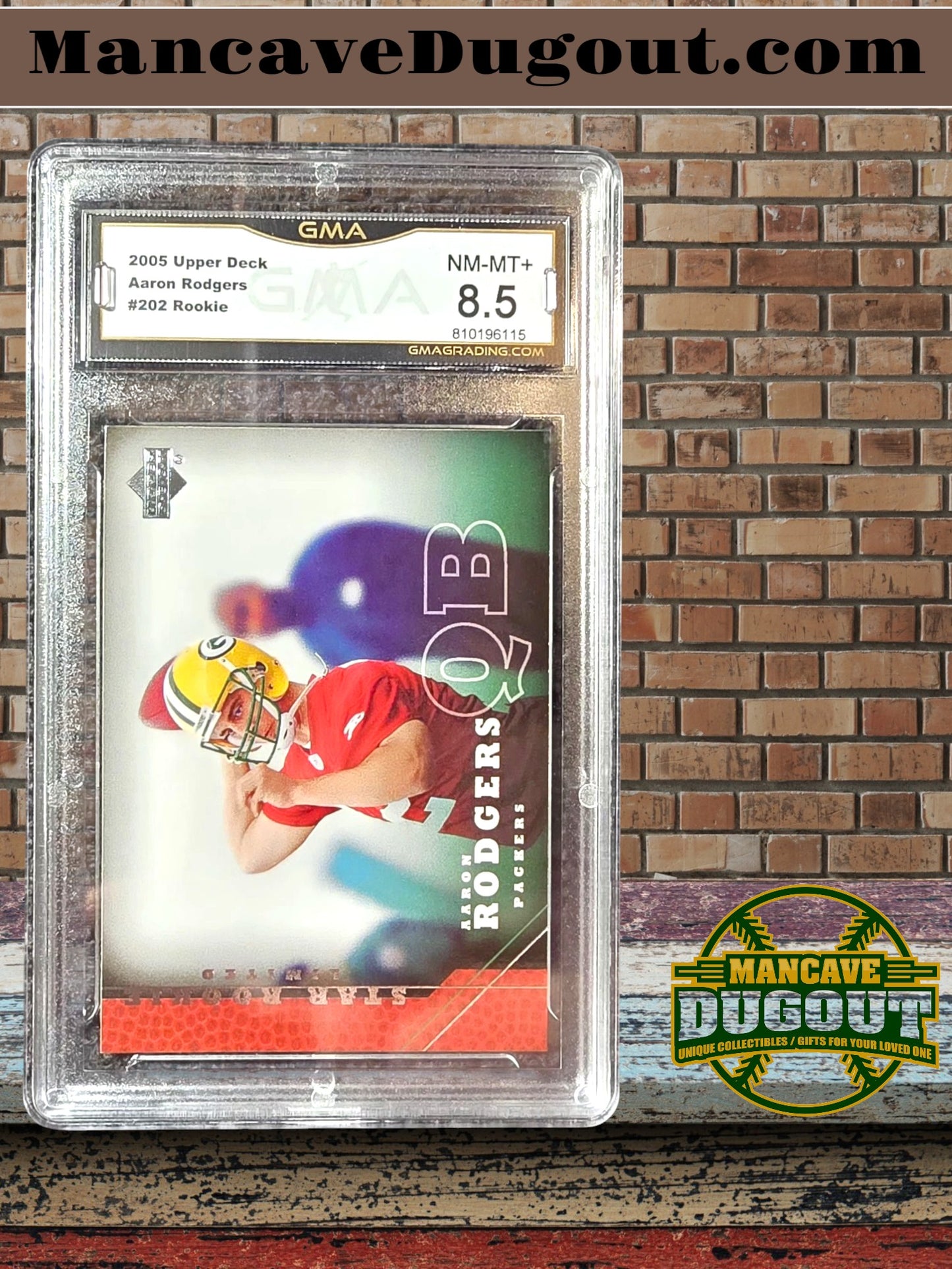 2005 Upper Deck - Aaron Rodgers Rookie Card - RC #202 - GMA 8.5 - Green Bay Packers