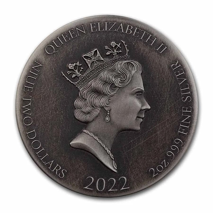 2022 2 oz .999 Silver Coin -The Deluge- Biblical Series - Mintage of only 1,499.
