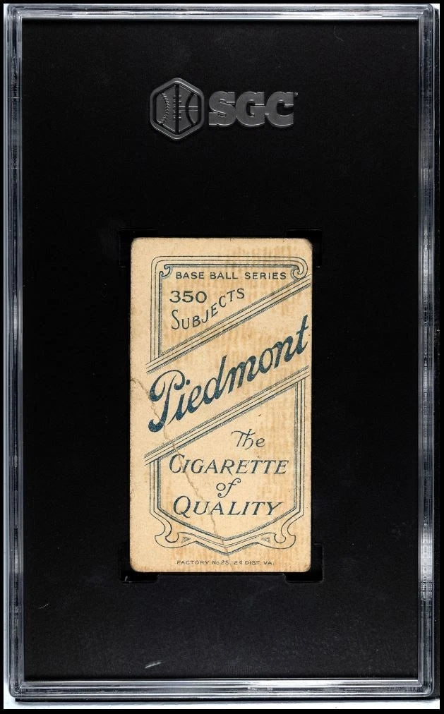 1909–11 T206 Nick Maddox – Piedmont 350 - SGC 1.5 FAIR – Classic White Border Tobacco Issue