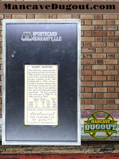 1911 T205 Piedmont Cigarettes - Harry McIntire – Chicago Nationals SGC 2.5 (Good+)