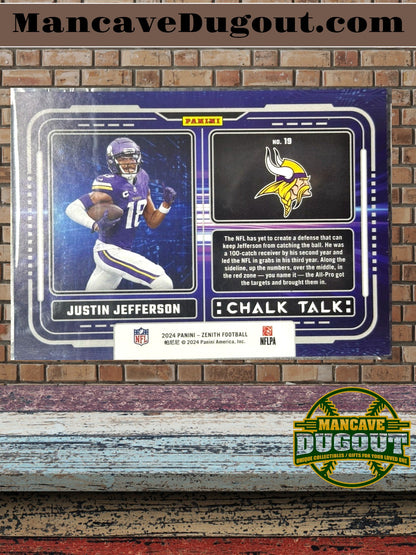 2024 Panini Zenith – ChalkTalk - Justin Jefferson #19 – Minnesota Vikings