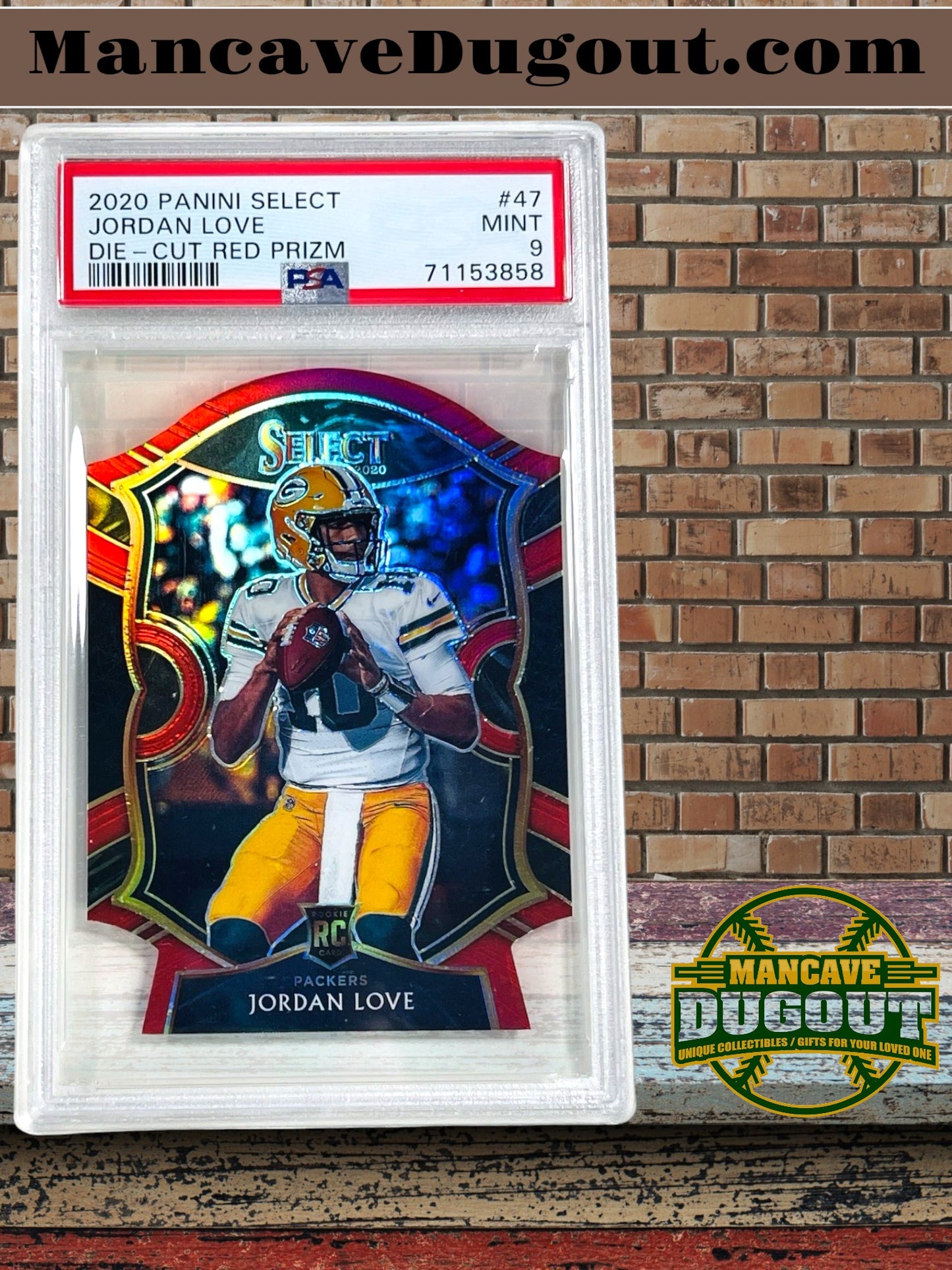 2020 Panini Select - Concourse Jordan Love #47 Red Prizm Die-Cut (RC) PSA 9