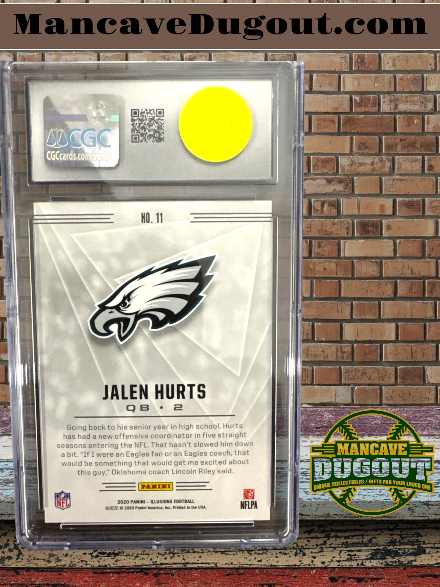 2020 Panini Illusions Jalen Hurts Eagles Rookie Holo Card #11 – CGC-Gem Mint 10