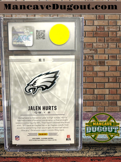 2020 Panini Illusions Jalen Hurts Eagles Rookie Holo Card #11 – CGC-Gem Mint 10
