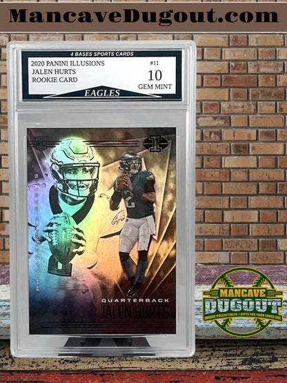 2020 Panini Illusions Jalen Hurts Eagles Rookie Holo Card #11 – Gem Mint 10