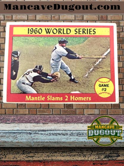 1961 Topps #307 – Mickey Mantle Slams 2 Homers (HOF) – FAIR Condition
