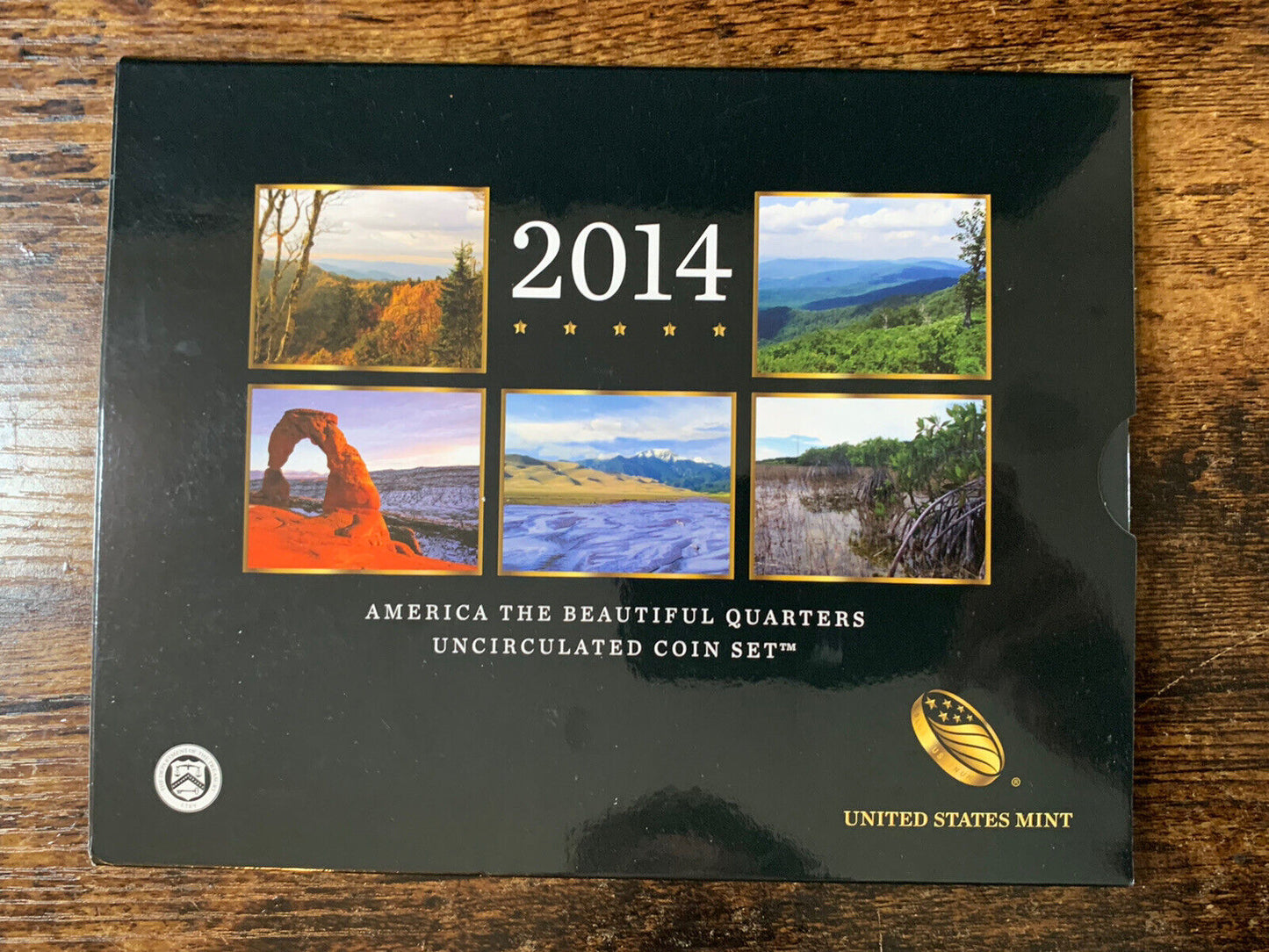 2014 P&D National Park Quarter Uncirculated Coin Set OGP