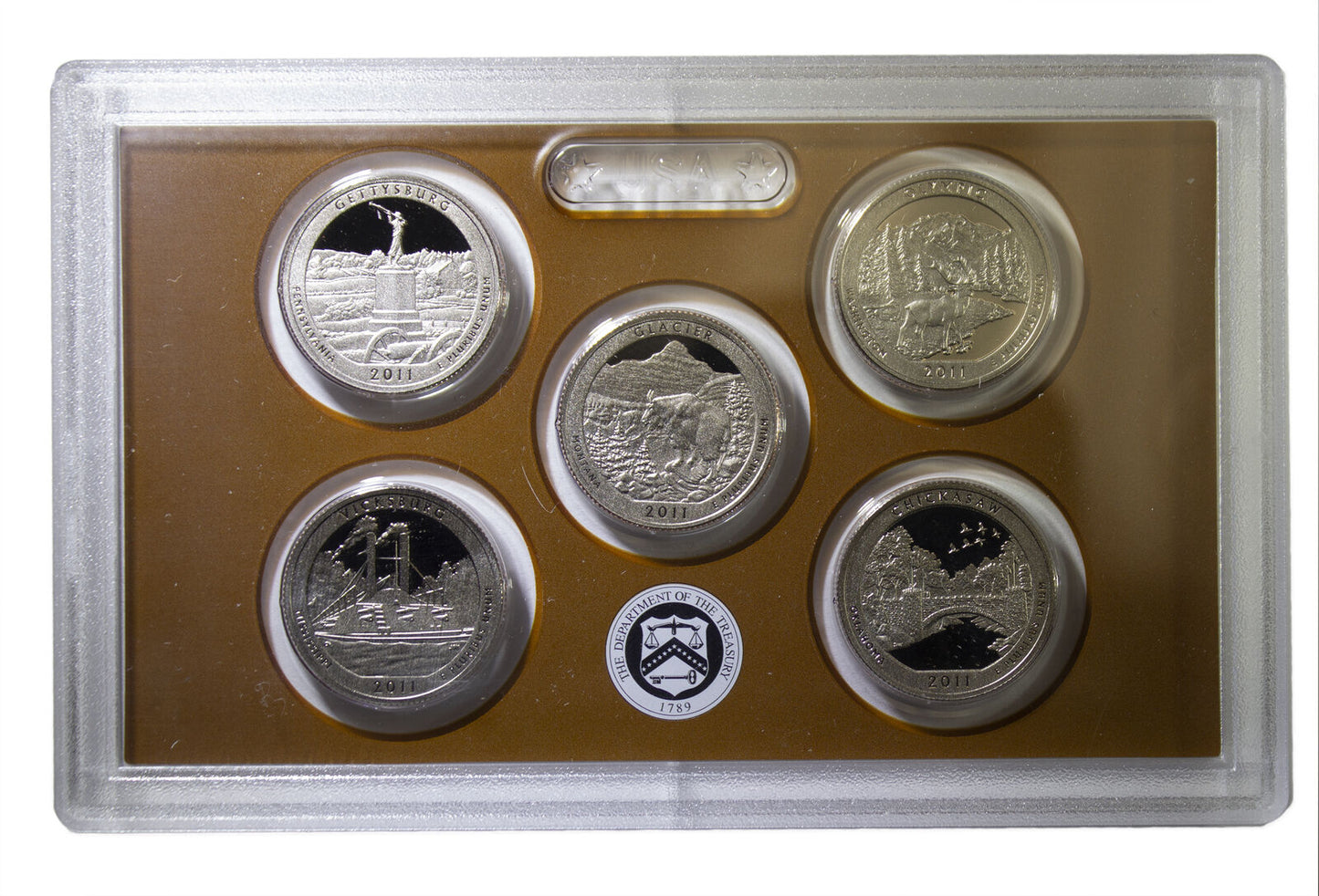 2011 U.S. Mint Presidential 1$ Dollar Coin Proof Set Complete With Box & COA