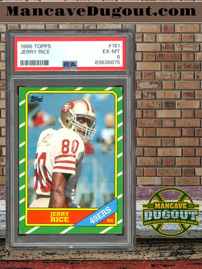 1986 Topps #161 Jerry Rice PSA 6 HOF RC 49ers