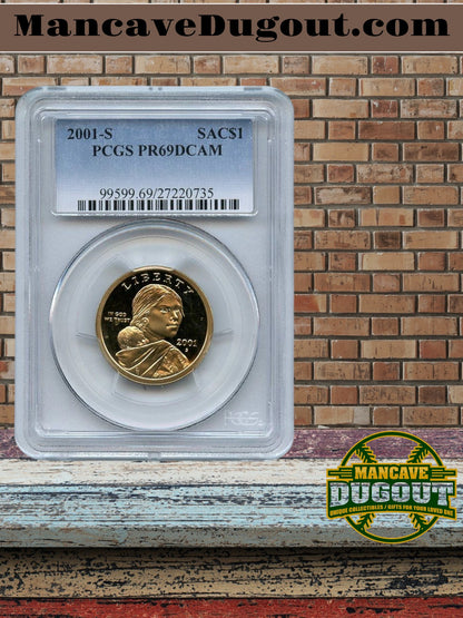 2001-S Sacagawea Dollar PCGS or ICG PR-69 DCAM