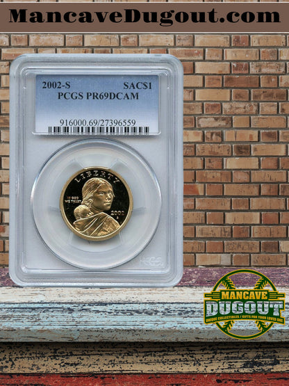2002-S Sacagawea Dollar PCGS & ICG PR-69 DCAM