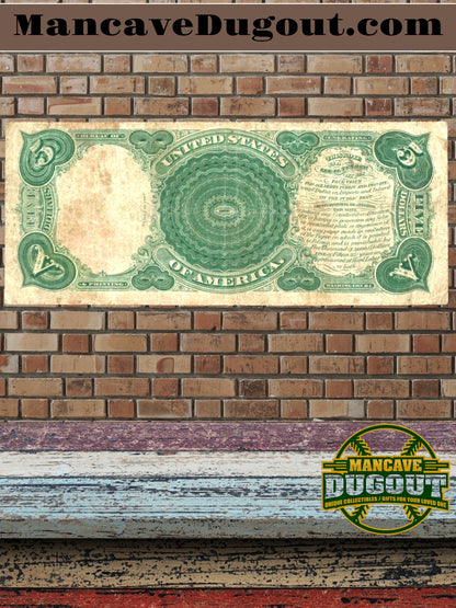 1907 US $5 Note  Legal Tender - Woodchopper  Currency