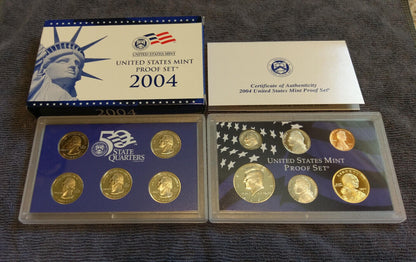 2004 Quarter Set US Mint Proof Set | Beautiful Set | Box & COA.