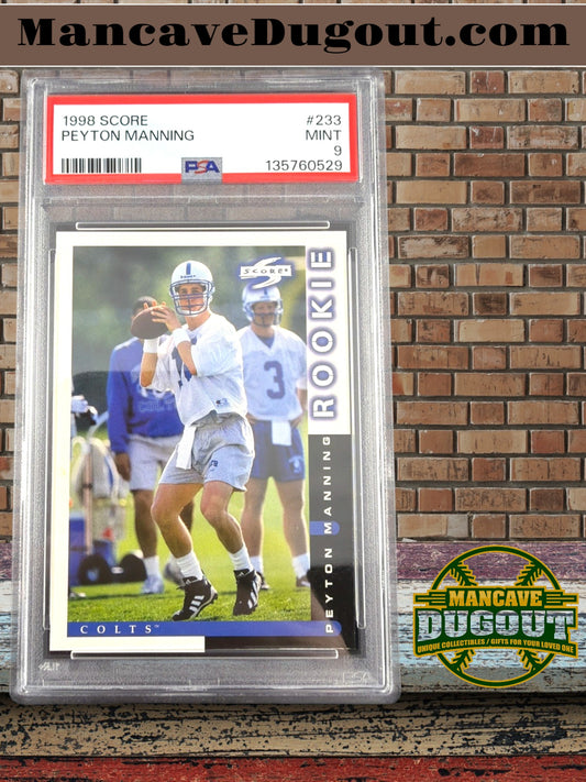 Peyton Manning – 1998 Score #233 - Rookie Card (RC) – PSA 9 Mint