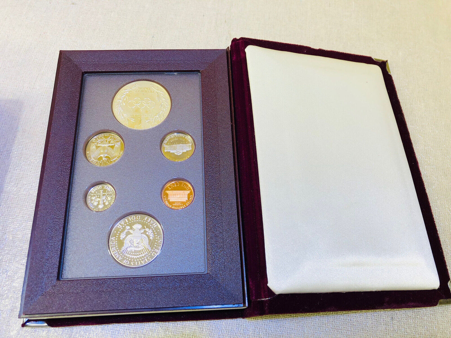 1988-S United States Mint Olympic PRESTIGE PROOF Set Case 6 Coins $1 COA