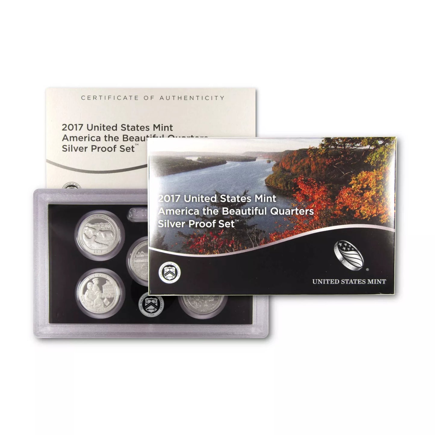 2017 US Mint America the Beautiful Silver Quarter Proof Set