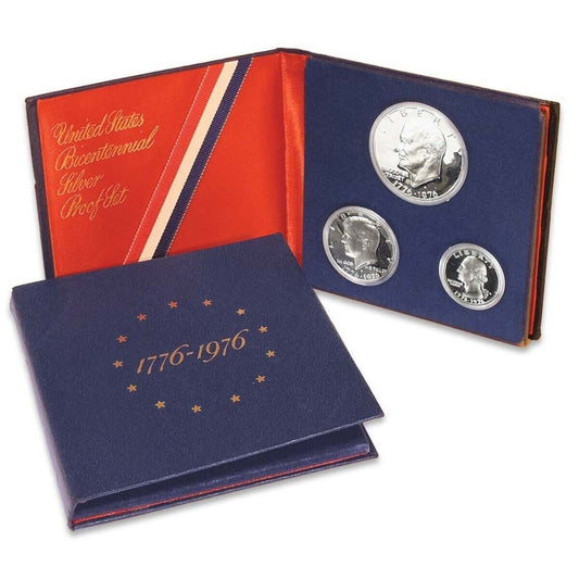 1976 US Mint Bicentennial 3 Piece Silver Proof Set