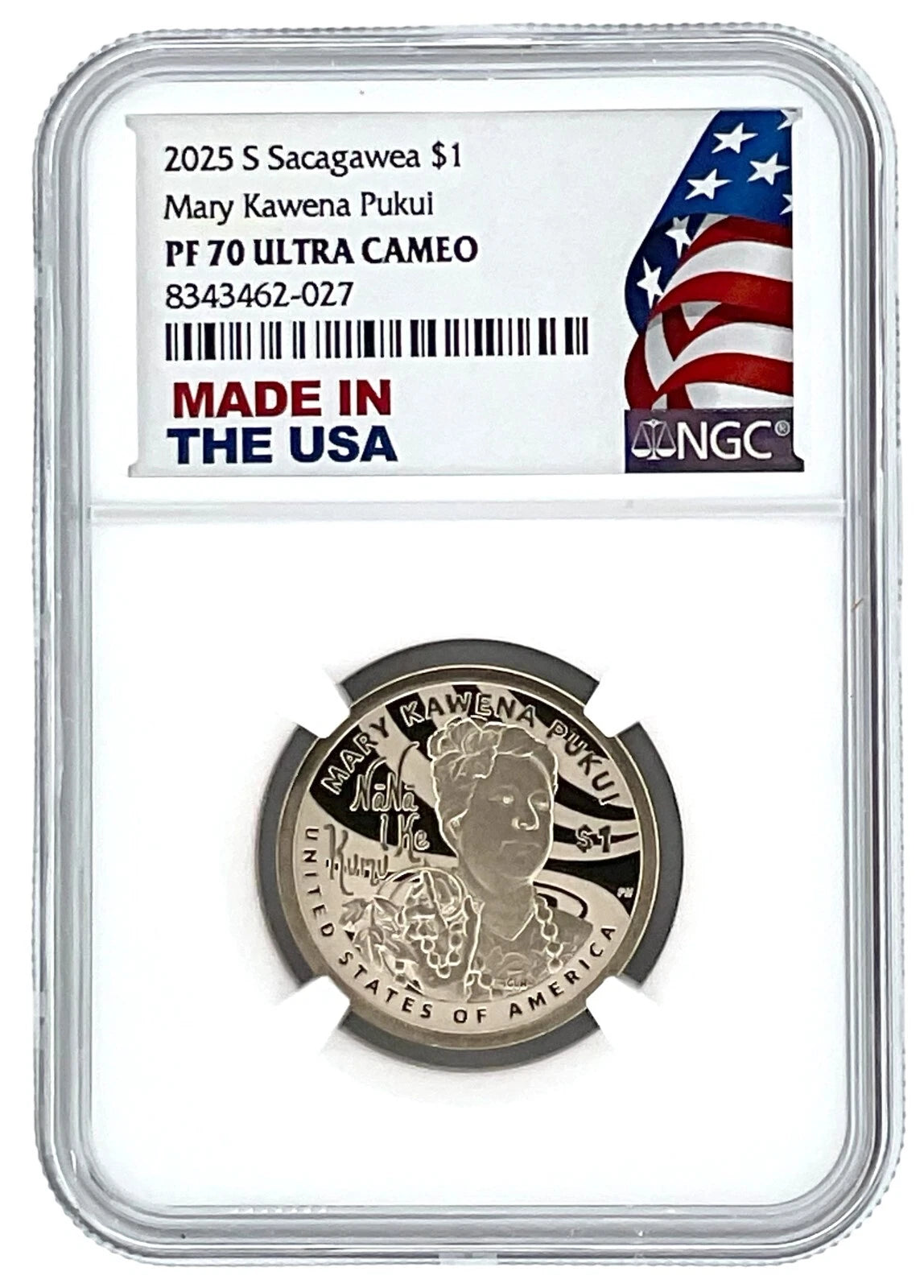 2025 S Sacagawea Dollar NGC PF70 Ultra Cameo Made In USA Holder