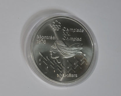 1976 Canadian Montreal Olympic Games 28 Silver Coin Set Original Box BU 30.24 oz