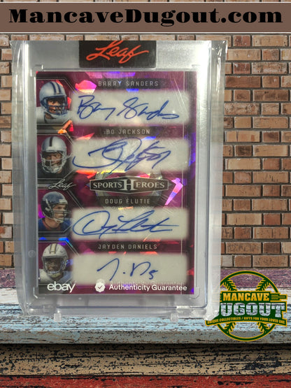 Leaf Sports Heroes 8 Autographs 2/3 – Barry Sanders, Bo Jackson, Daniels, Flute and more