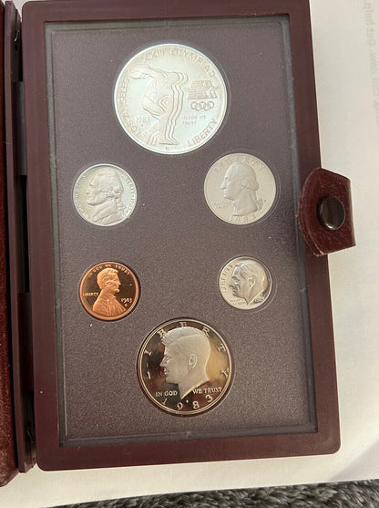 1983 Olympic Prestige Set - 6 Coins - 90% Silver Dollar