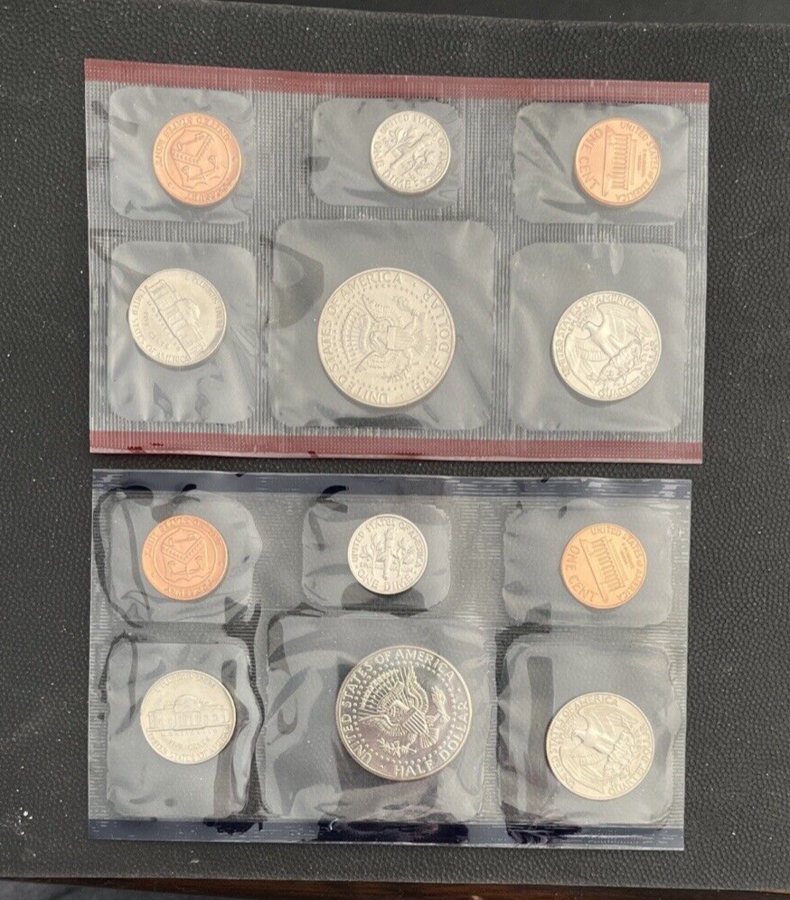 1990 P & D United States Mint Set Uncirculated 10 Coins Original Cello Packaging