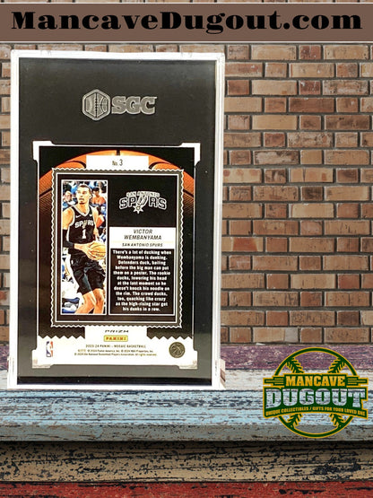 Victor Wembanyama 2023-24 Panini Mosaic JAM MASTERS Green Prizm #3 – SGC 9.5