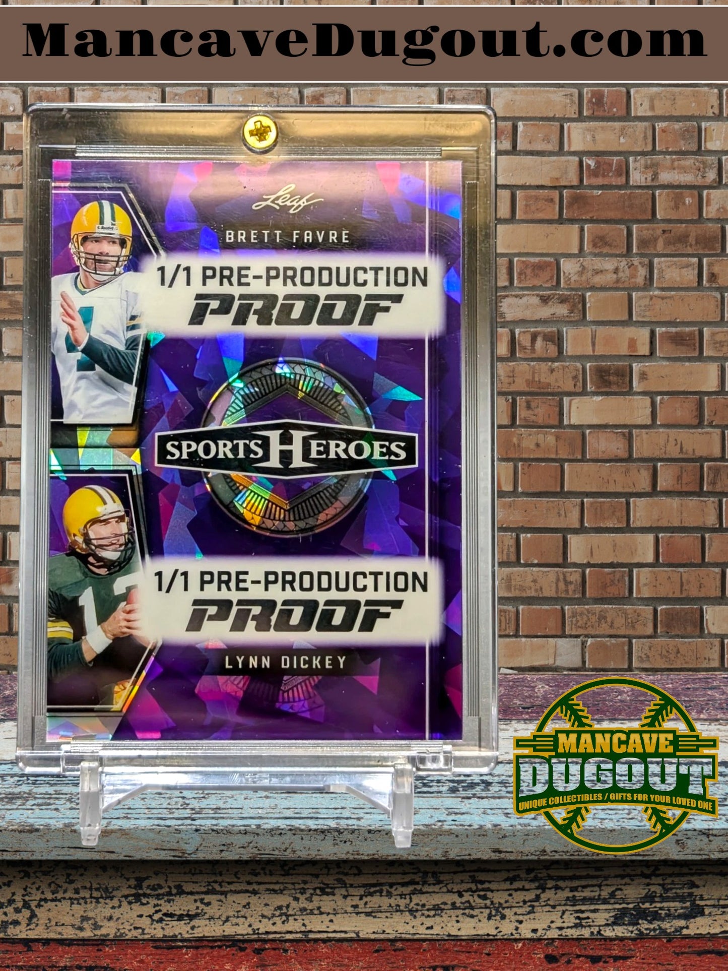 2025 Leaf Sports Heroes Dual Auto Brett Favre/Lynn Dickey SSP 2/8 ! Leaf Sealed+Bonus Card 1/1