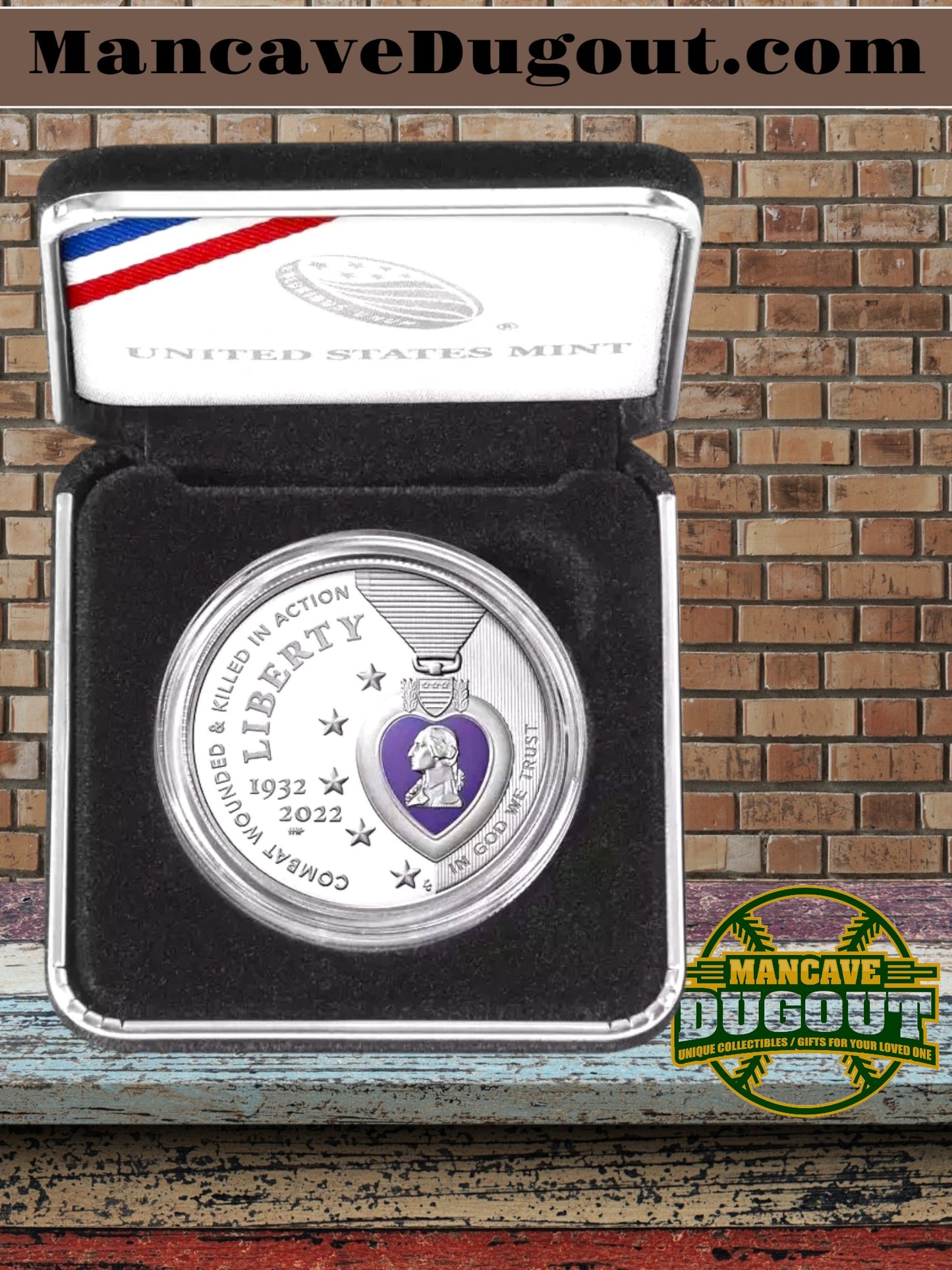 2022 W Purple Heart Hall of Honor - Colorized Silver Dollar – Proof West Point Mint (W)