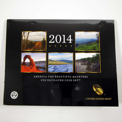 2014 P&D National Park Quarter Uncirculated Coin Set OGP