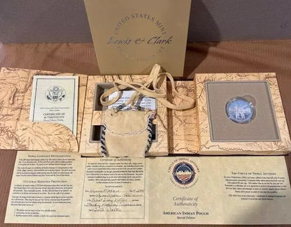 Lewis & Clark U. S. Mint Coin & Pouch Set - With COA