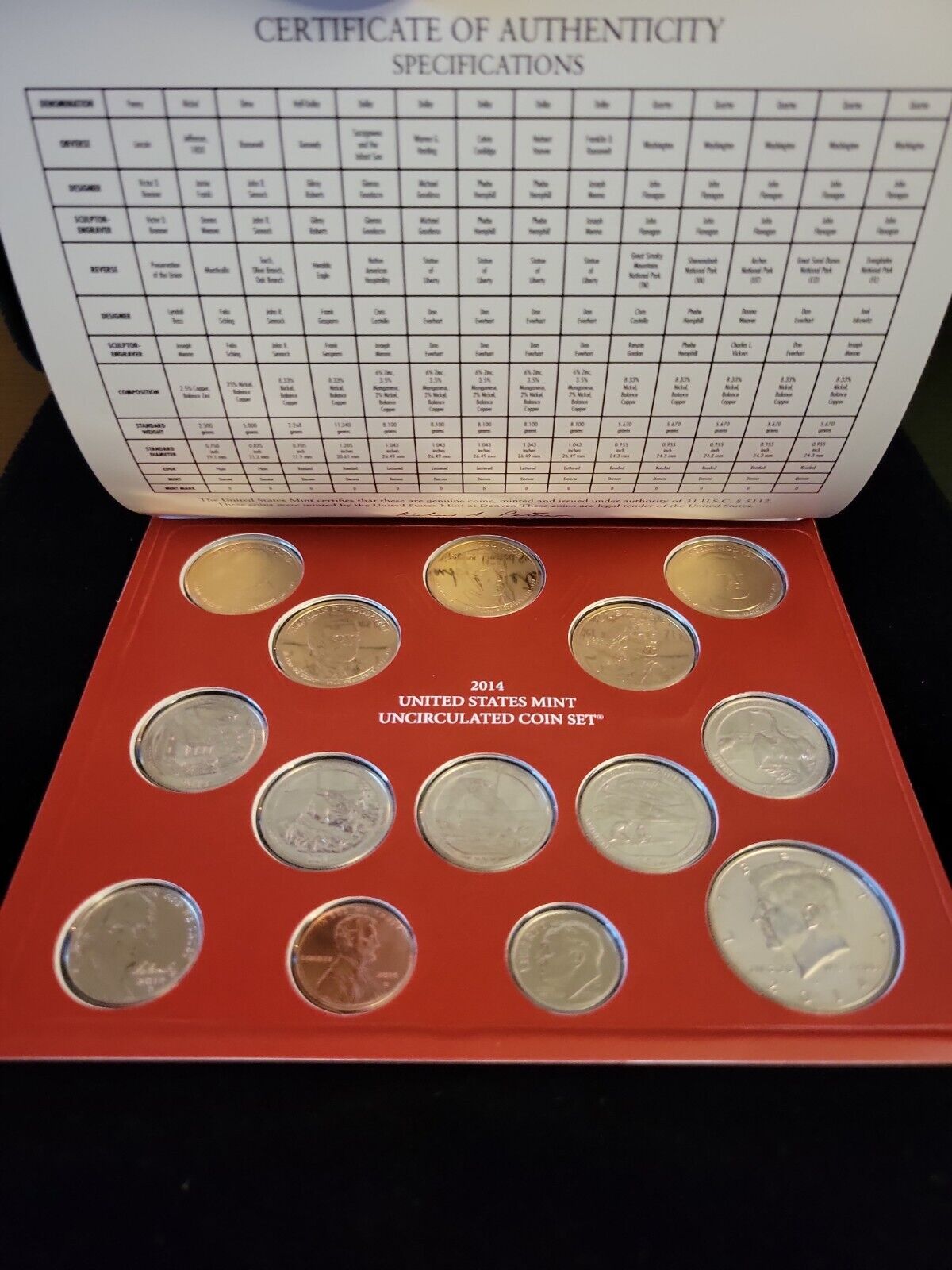 2014 US Uncirculated Mint set Philadelphia and Denver Mint 28 coins