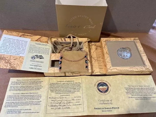 Lewis & Clark U. S. Mint Coin & Pouch Set - With COA - Standing Rock
