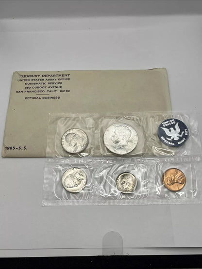 1965 US Treasury Department Mint Uncirculated Coin Set