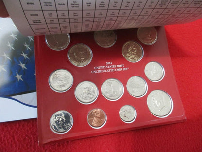 2014 US Uncirculated Mint set Philadelphia and Denver Mint 28 coins