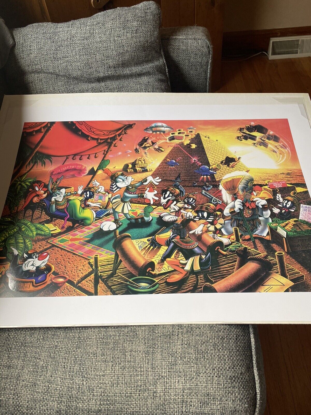 Warner Bros. Looney Tunes Pyramid Scheme Lithograph Wall Artwork Poster Print