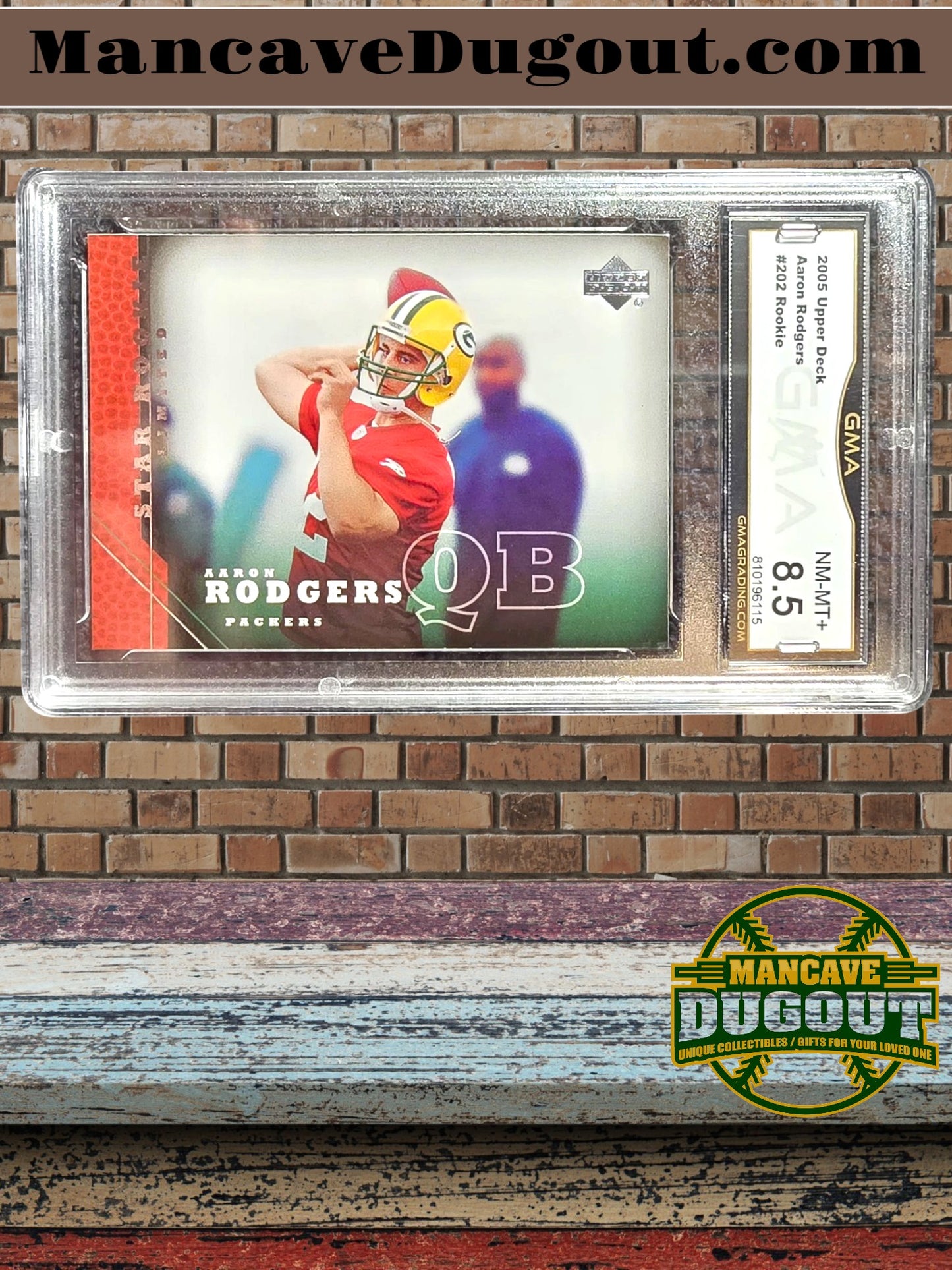 2005 Upper Deck - Aaron Rodgers Rookie Card - RC #202 - GMA 8.5 - Green Bay Packers