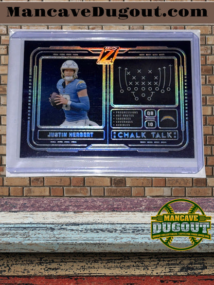 2024 Panini Zenith – Chalk Talk #12 - Justin Herbert — San Diego Chargers
