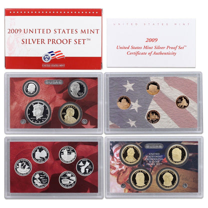 2009-S United States Mint Silver Proof 18 Coin Set w/ Box & COA