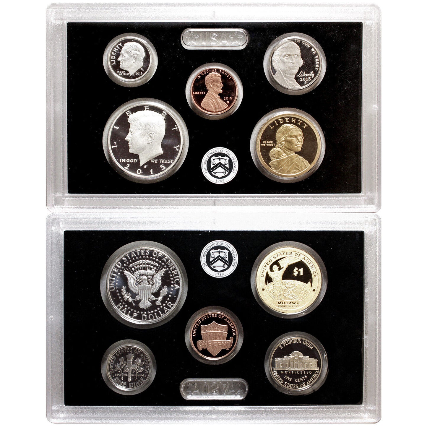 2015 S Proof Set Original Box & COA 14 Coins 90% Silver