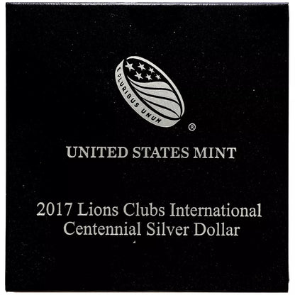 2017-P Proof Lions Clubs International Centennial Silver Dollar with Box & COA