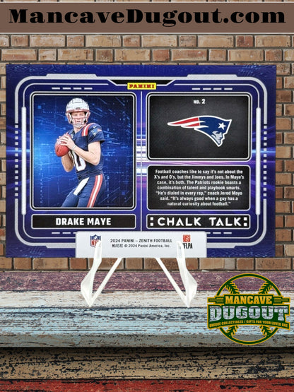 2024 Panini Zenith – ChalkTalk - Drake Maye #2 – Rookie Card (RC)