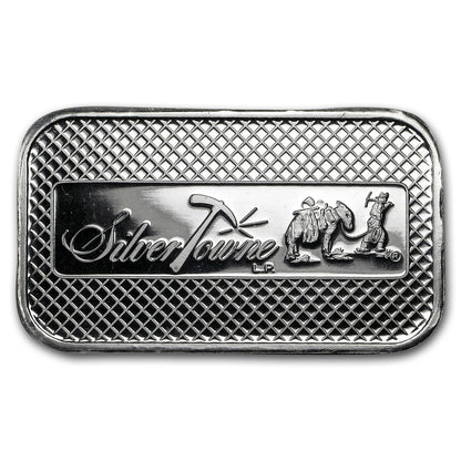 10 - 1 Oz Silver Bar - SilverTowne - Prospector in factory package