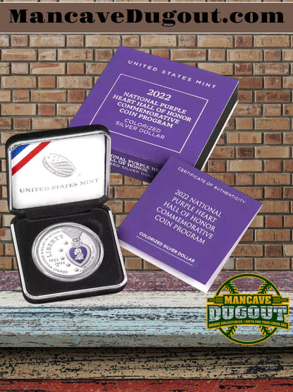 2022 W Purple Heart Hall of Honor - Colorized Silver Dollar – Proof West Point Mint (W)