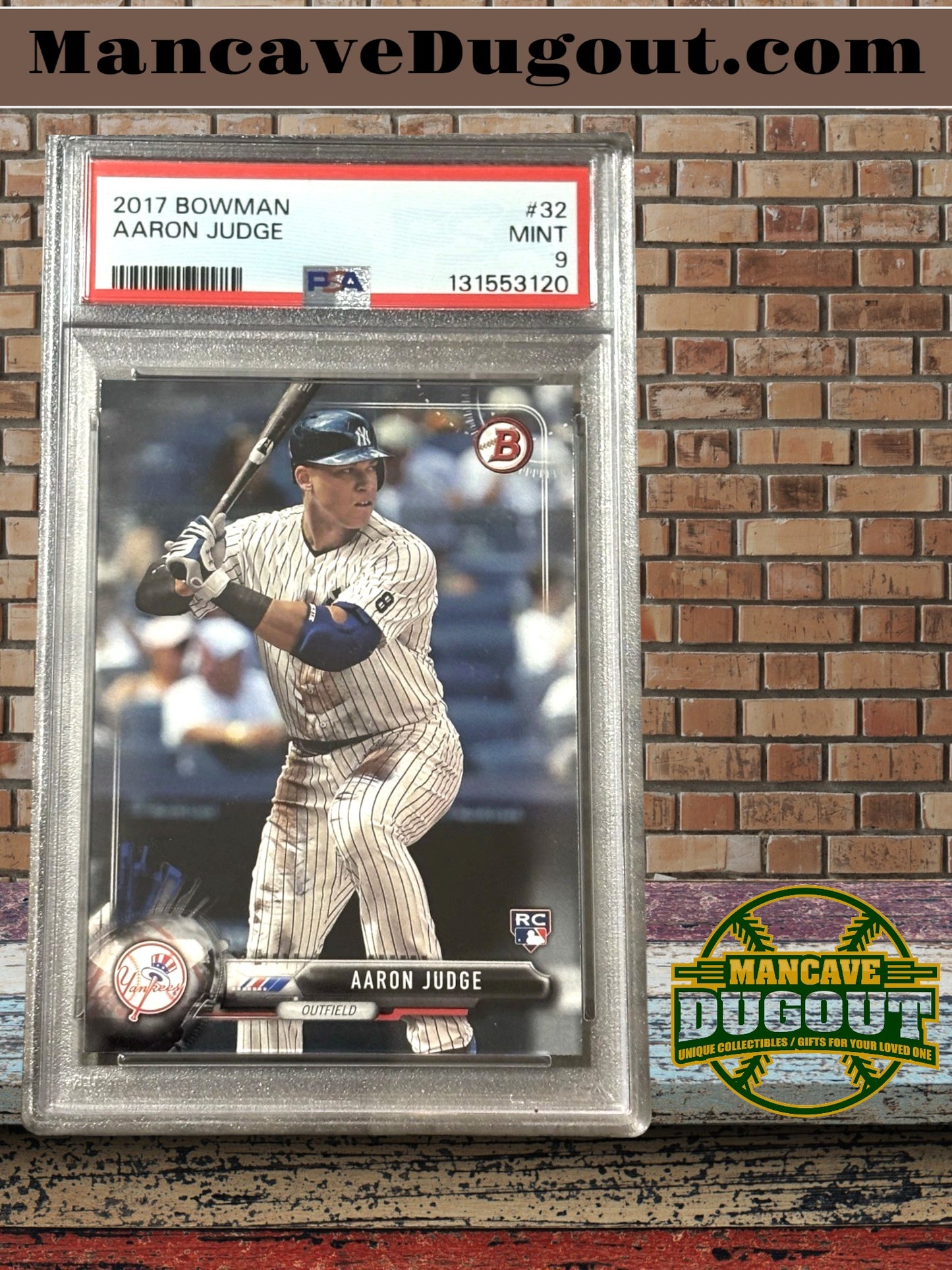 2017 BOWMAN #32 RC ROOKIE AARON JUDGE PSA 9 NEW YORK YANKEES M.V.P. #99