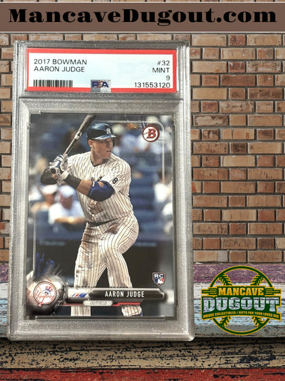 2017 BOWMAN #32 RC ROOKIE AARON JUDGE PSA 9 NEW YORK YANKEES M.V.P. #99