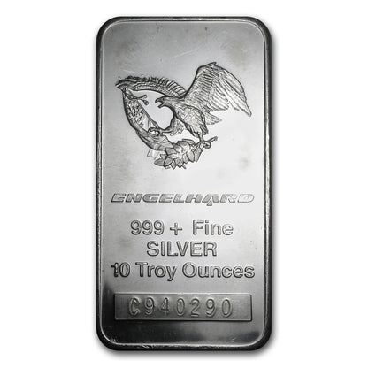 10 oz Silver Bar - Engelhard Eagle